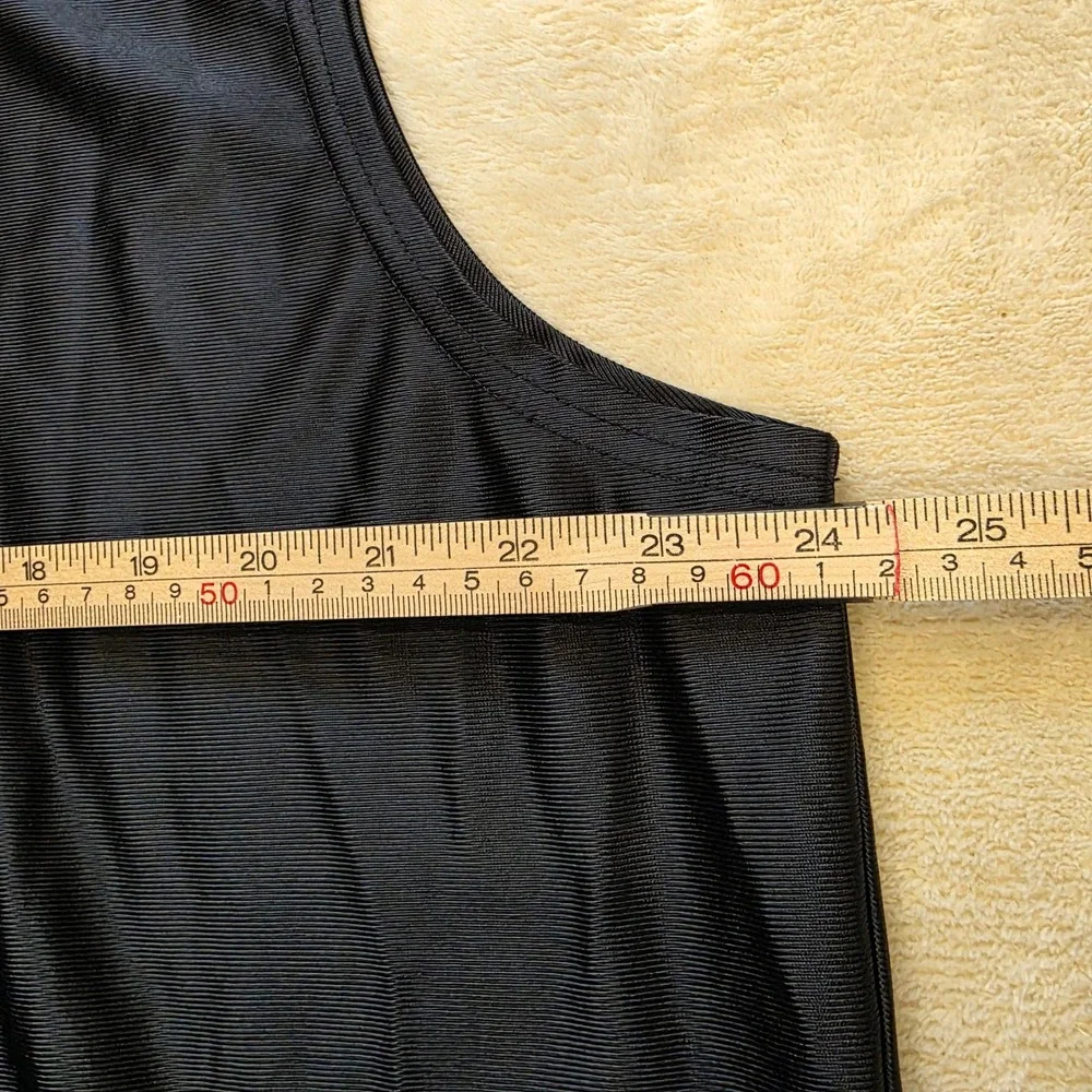 Vtg Nike Y2K Center Swoosh Mesh Basketball Tank Top Jersey Black Mens XL VGC
